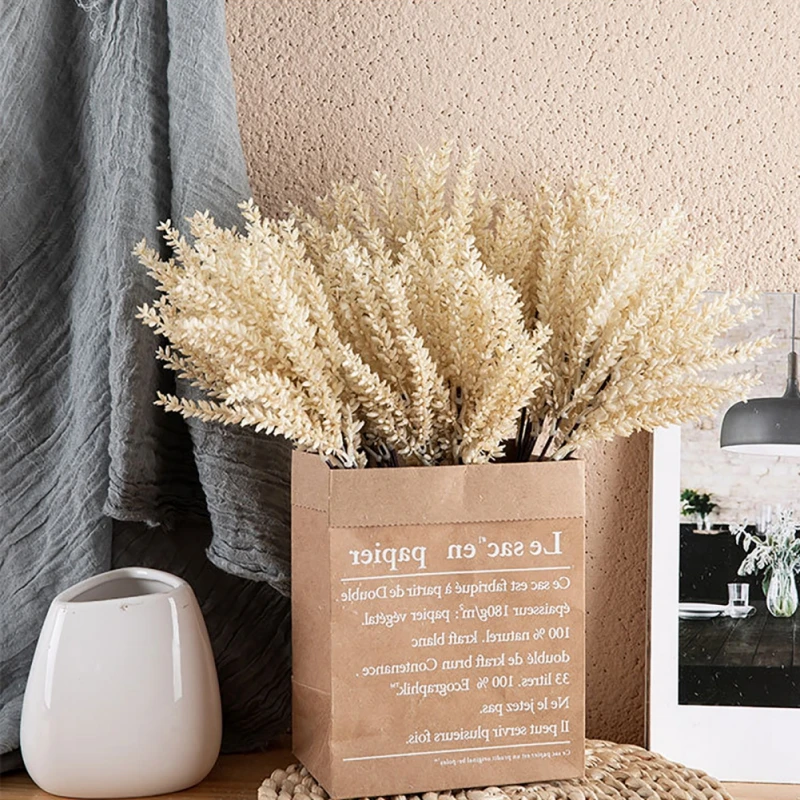 محاكاة آذان القمح يترك حبة قمح الزهور بوهو الخريف الديكور القمح الحزم ينبع حزمة للحزب ديكور منزلي للزفاف