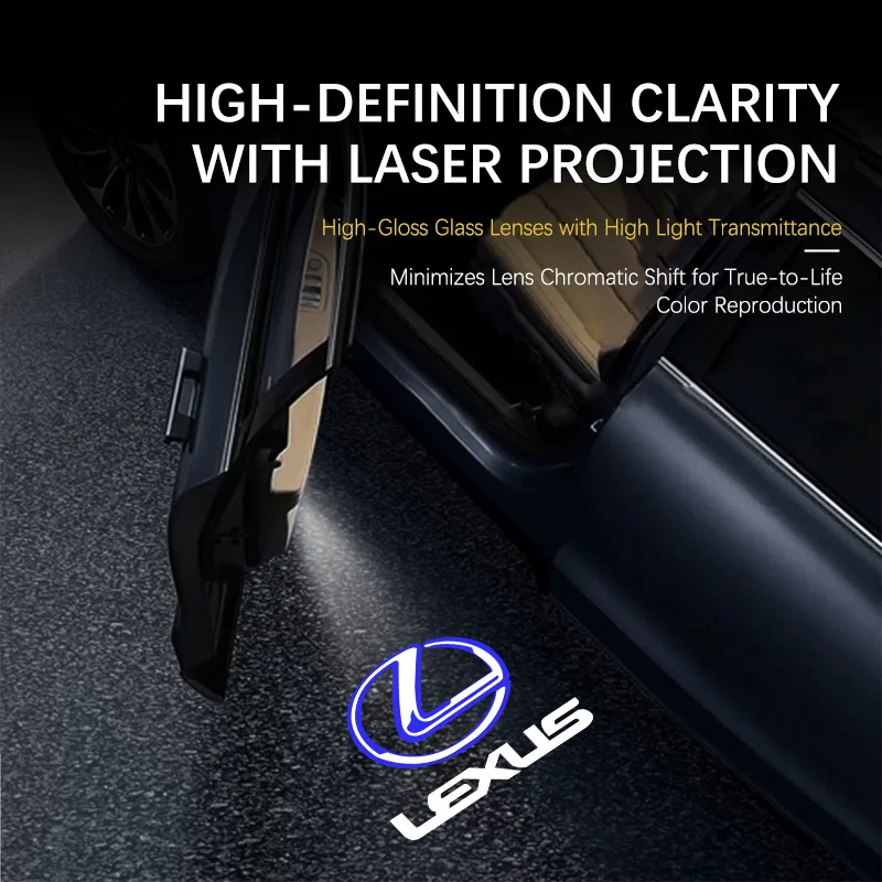 

High Quality Led Car Door Welcome Light For Lexus ES250 ES300 350 RX300 RCF ES RX GX LS LX HD Laser Lexus LOGO Projection Lamp