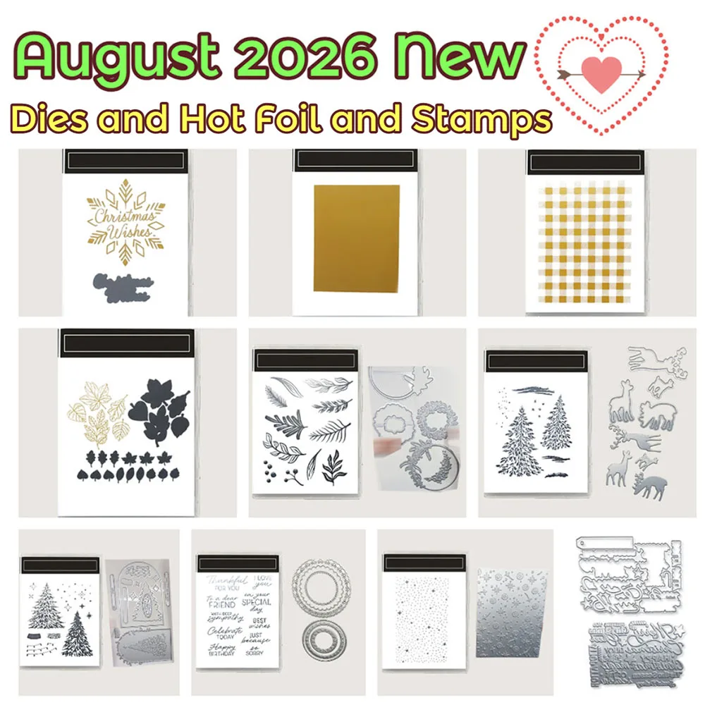 August 2026 New Metal Cutting Die and Stamp and Hot Foil Halloween Christmas for DIY Scrapbooking Greet Decoration Handmade Card