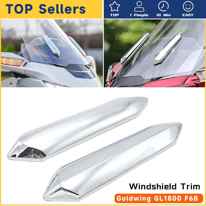 

For Honda Goldwing GL1800 Motorcycle Windshield Strut Covers Fairing Trim Decorative Fit Gold Wing GL 1800 Tour DCT 2018-2023