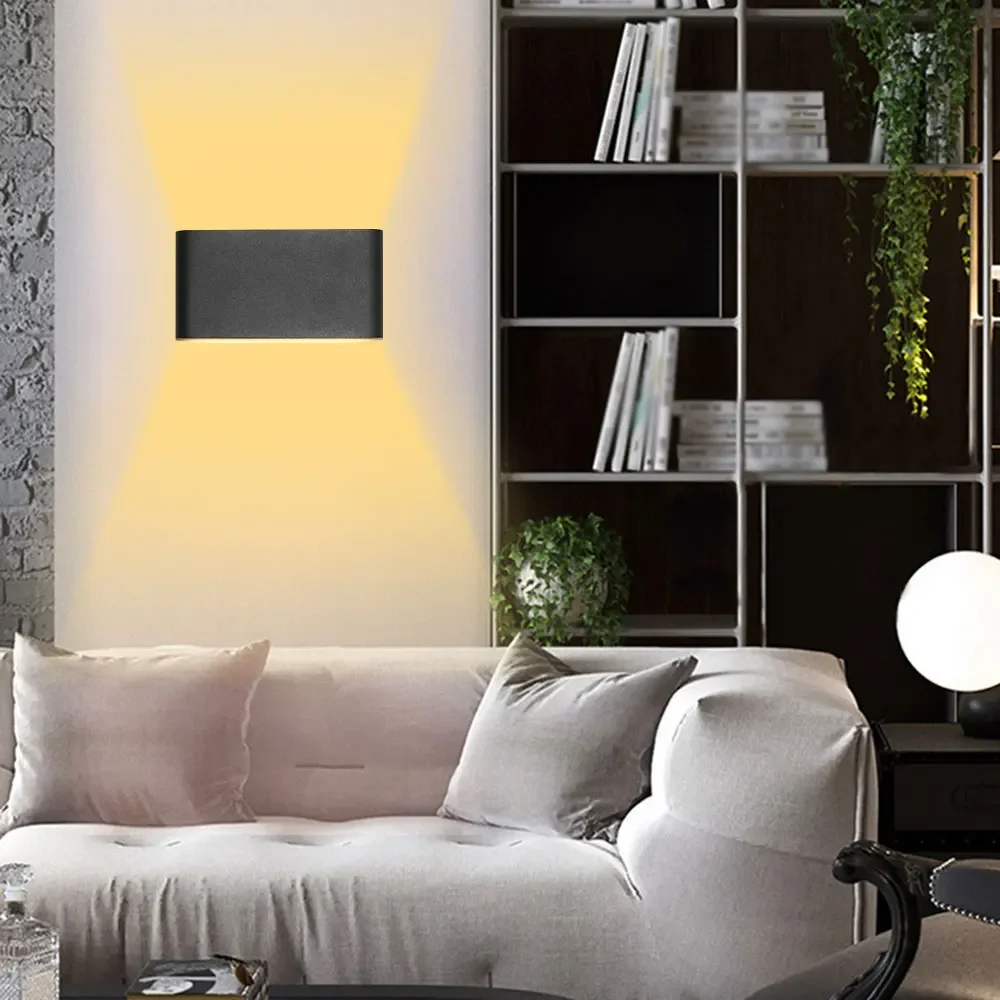 

Outdoor Waterproof Patio Aisle Ultra-thin Livingroom Bedroom Bedside Double Wall Light Modern LED Wall Light