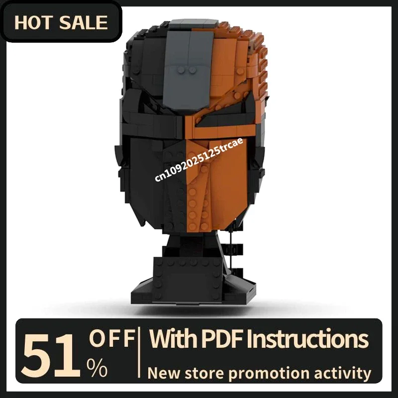 New 547Pcs Hot Famous Hero Movie Moc Character Dead Helmet Head Model Custom Puzzles Diy Creative Ideas Toys Birthday Gifts