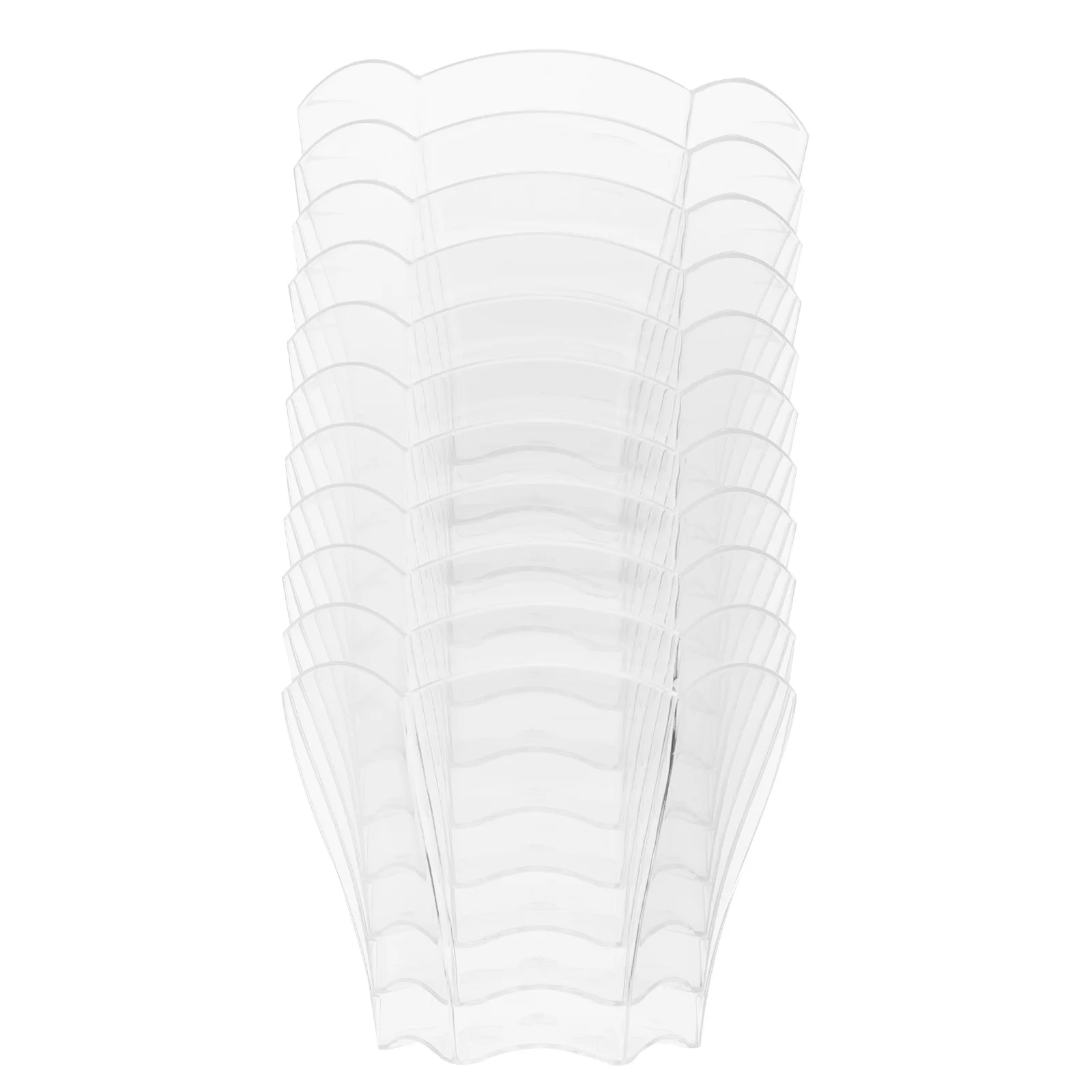 

50 комплектов прозрачных пластиковых чашек для десертов, изысканное качество изготовления, гладкие декоративные чашки для вина, десертов, мороженого, напитков