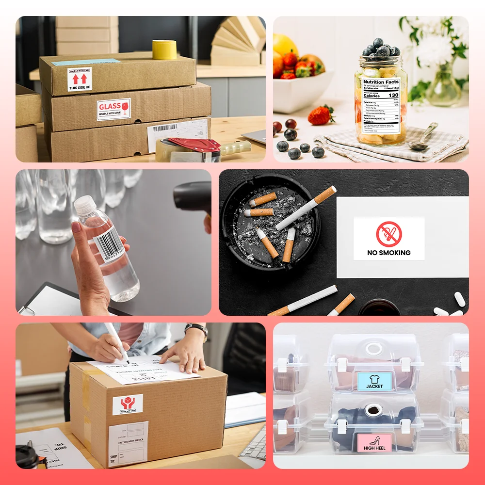 Phomemo Portable Bluetooth Thermal Label Printer M421 4x6 Shipping Barcode Maker Compatible with Phone & PC for Small Business