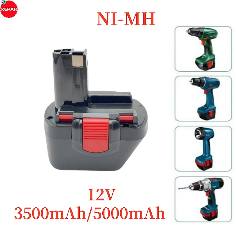 Никель-водородный аккумулятор 12 В, 3500 мАч/5000 мАч, подходит для Bosch BAT043 D70745 PSR12 GSB12 GSR12 BAT038 BAT045 BAT040