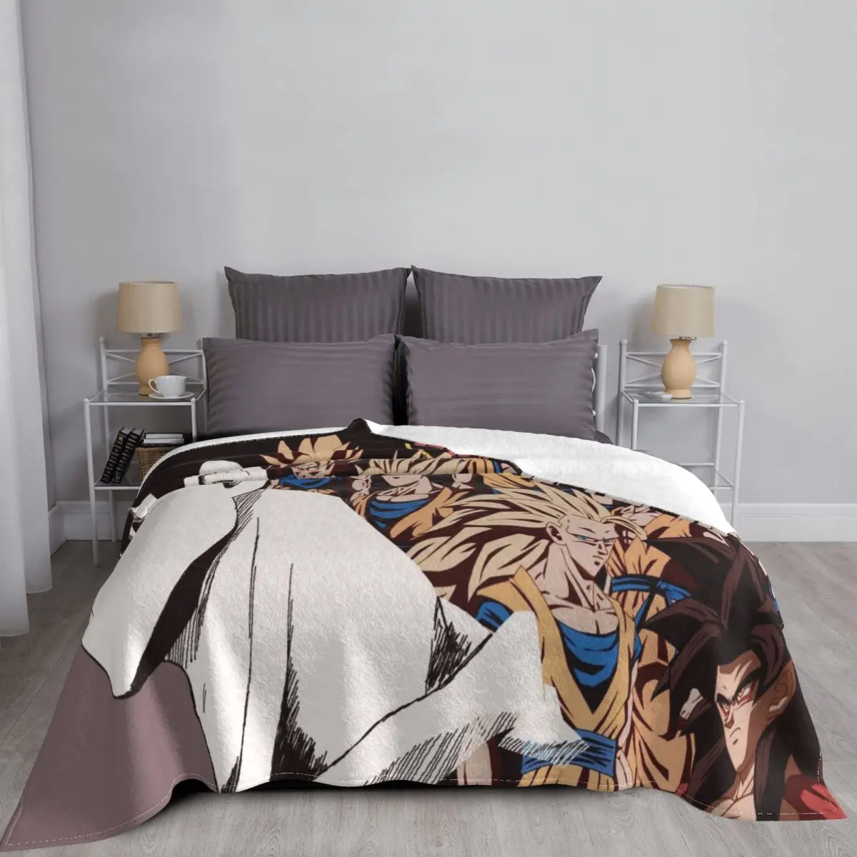 Dragon Ball Z Dragonball Anime Merch couverture légère mince flanelle jeter couvertures Relax peluche mince couette