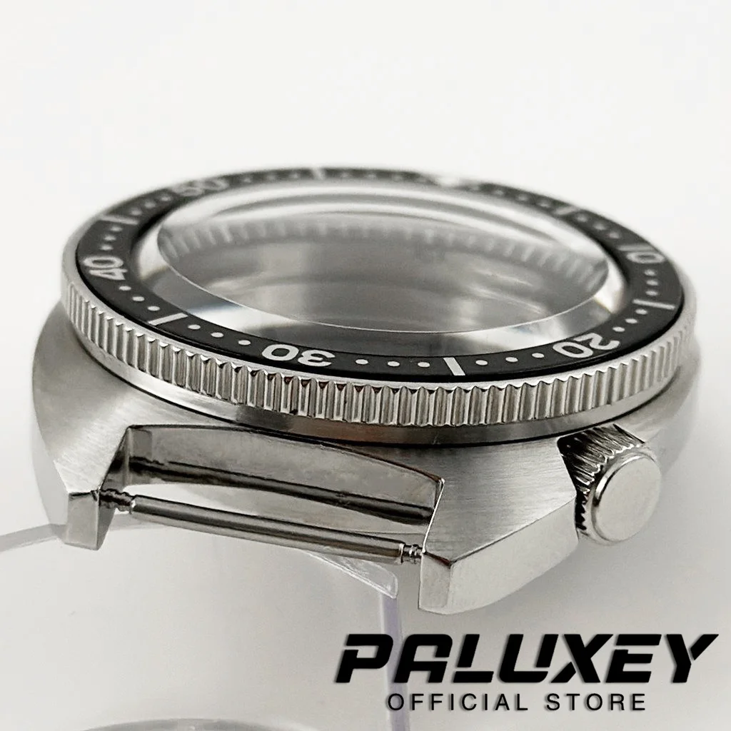 NH35 41 مللي متر علبة ساعة ميكانيكية مقببة الياقوت الزجاج التونة السلاحف لتعديل أذن البحر NH35 NH36 NH34 NH38 حركة 28.5 مللي متر الطلب