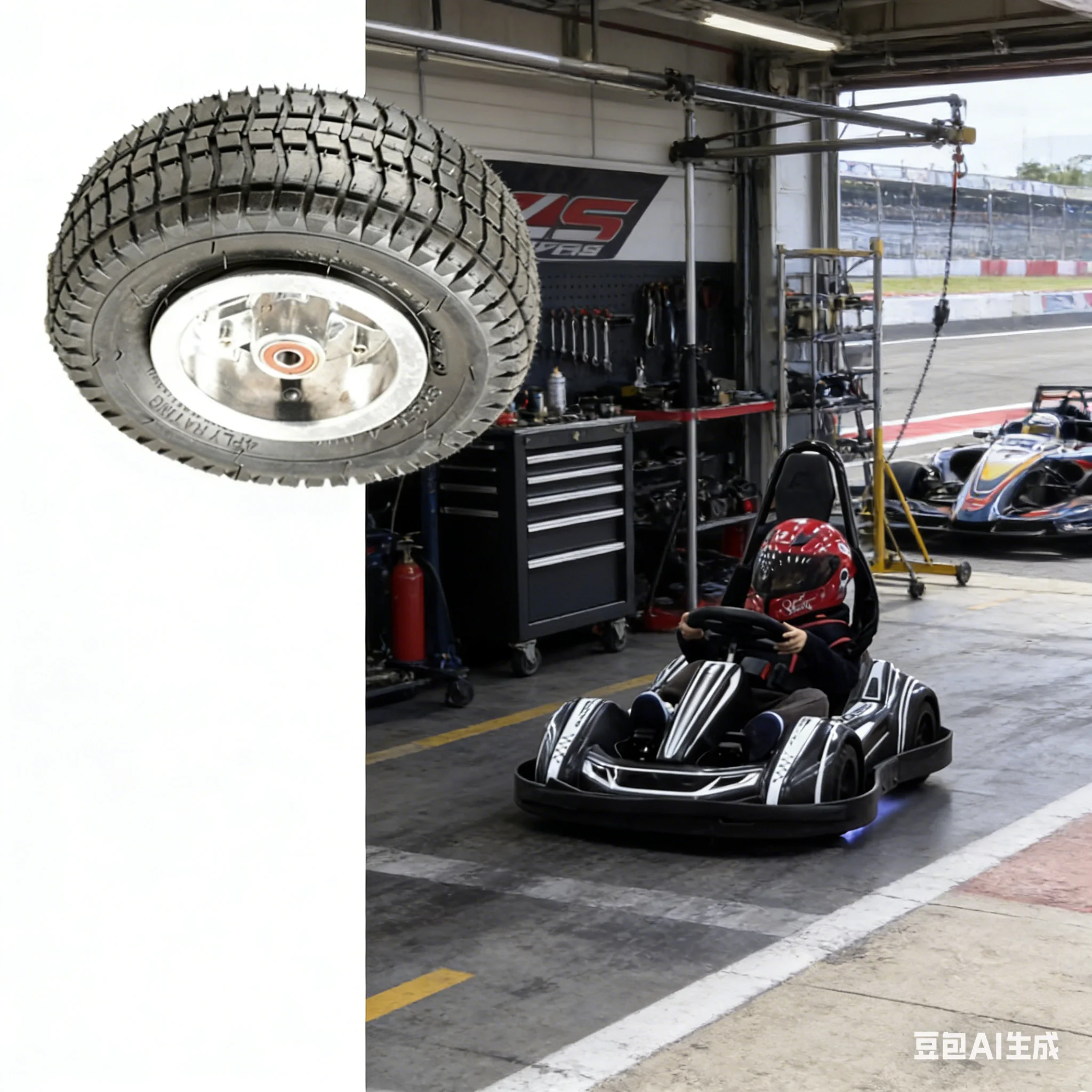 

9x3.50-4 Go Kart Scooter Tires With Aluminum Rims 9 Inches Anti Skid Off Road Thickened Rubber Tyre For Electric Bike Mobility