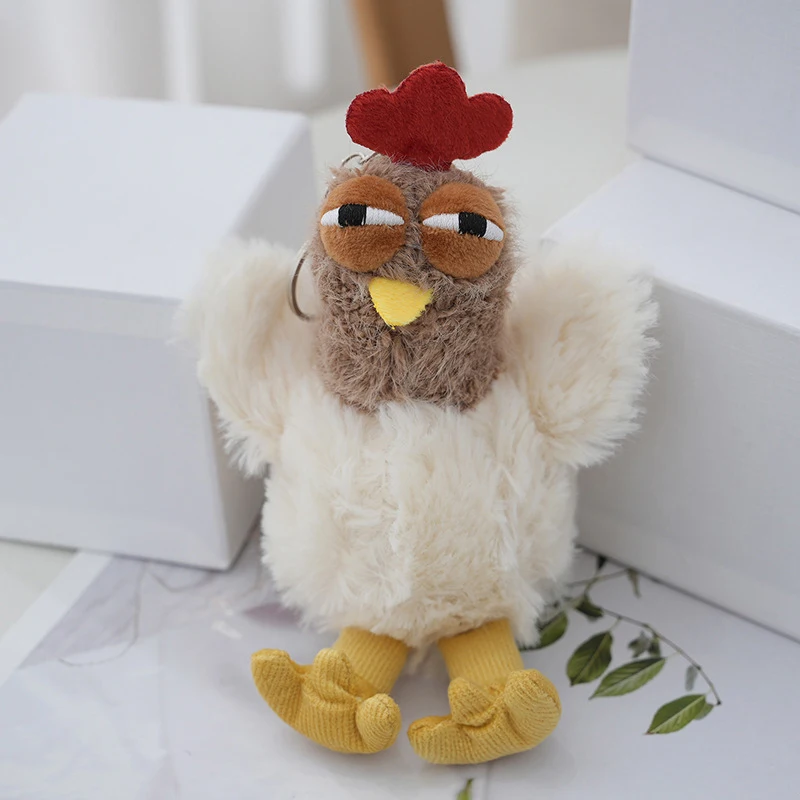 

Funny Plush Chicken Egg Laying Hens Keychain Cartoon Animal Pendant Creative Bag Hanging Decoration