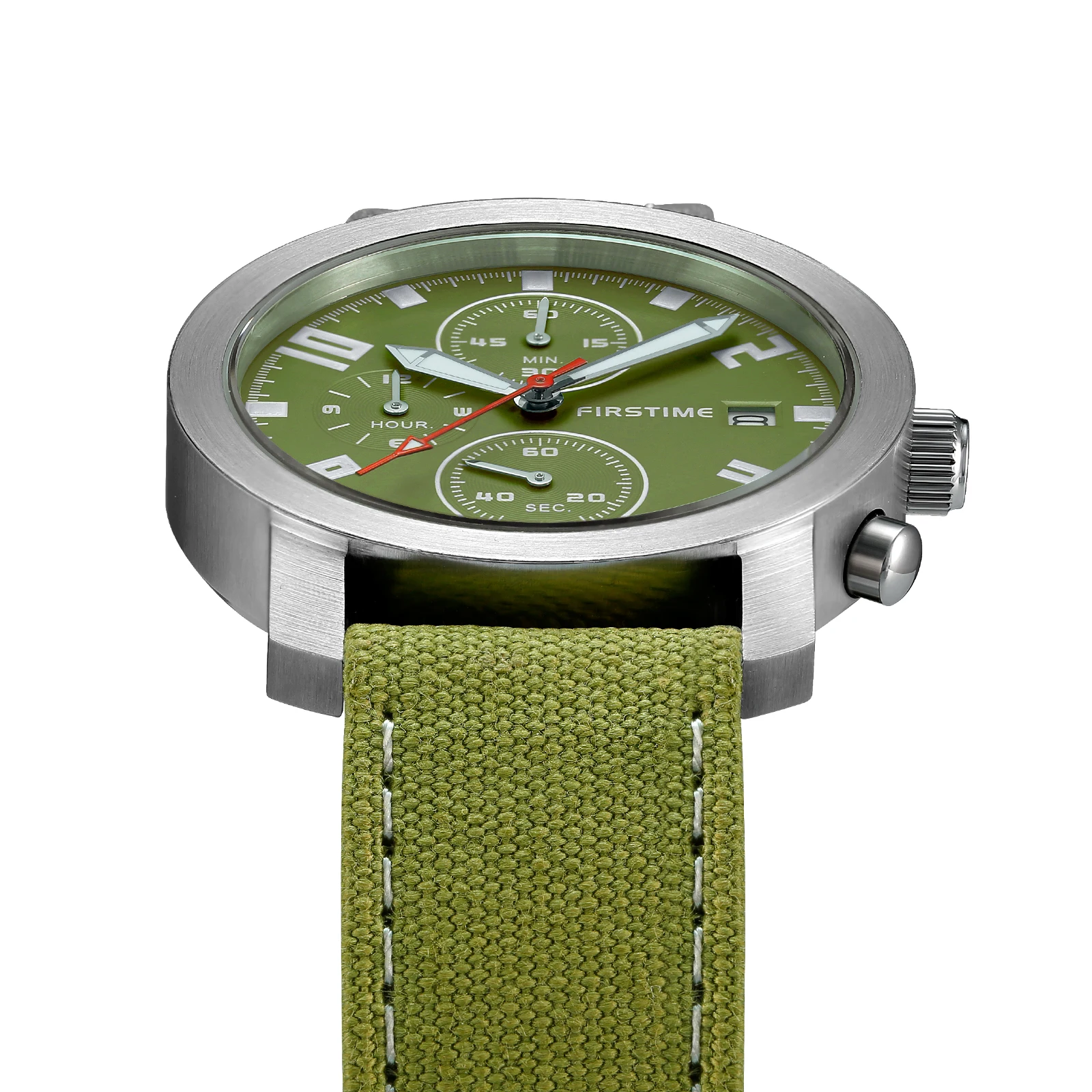 BERNY Watches for Men Multifunction Chronograph Wristwatch Calendar Green Luminous Casual Sport Men's Watch Sapphire 5ATM