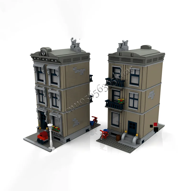 1394개 부품 핫 세일 맞춤형 모듈러 빌딩 하우스 MOC 블록 모델 어린이 교육용 DIY 조립 퍼즐 생일 선물