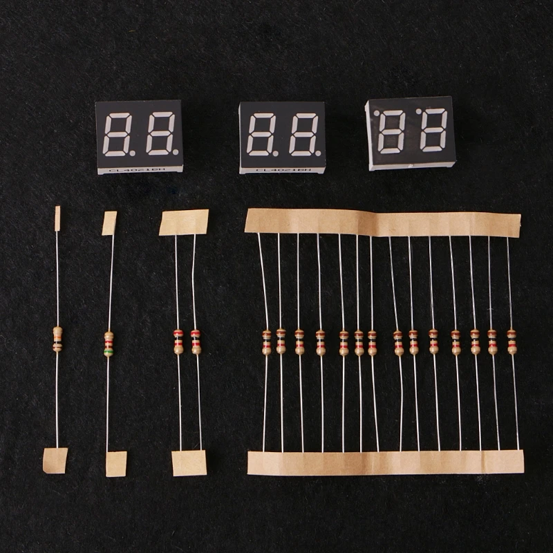 C51 Kits relógio eletrônico digital 6 bits, peças componentes eletrônicos, faça você mesmo
