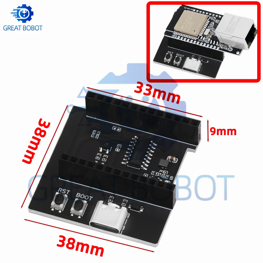 WT32-ETH01 Wbudowany port szeregowy sieci Ethernet Zgodna z Bluetooth bramka Combo WIFI MCU ESP32 Płytka modułu bezprzewodowego — zdjęcie produktu 6