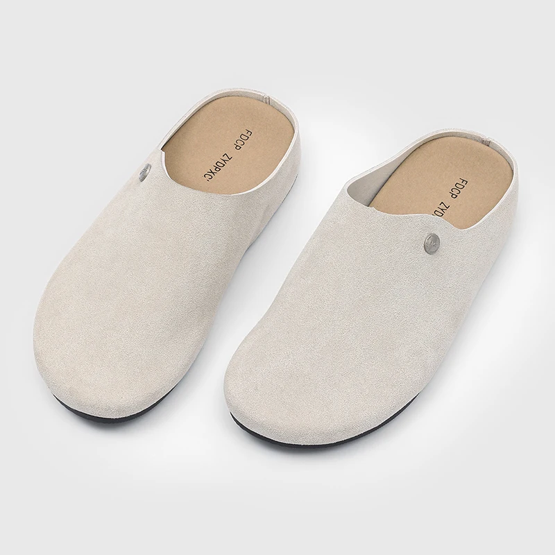 Boken Shoes for Outdoor Wear Men Height Increasing Slippers Thick Soled Casual Lazy Shoes Outdoor Semi Slippers