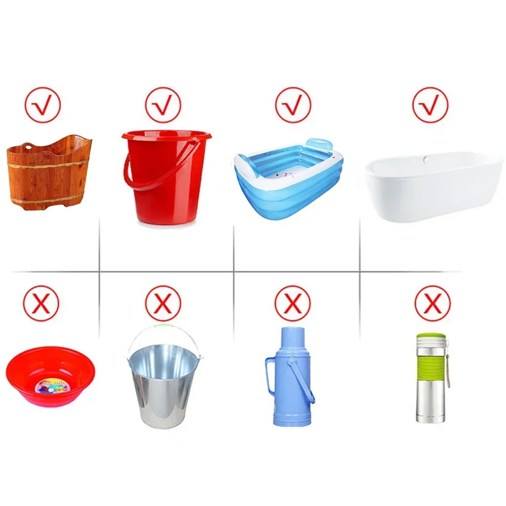 2000/3000W AC220V Floating Electric Water Heater Boiler Water Heating Portable Immersion Suspension The stainless steel heats up