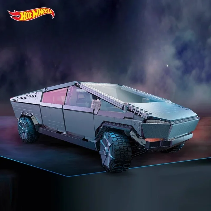 Zh Hot Wheels Toy Car For Collector 1:64 Hotwheels Super Car Tesla CYBERTRUCK Building Block And More Toys For Birthday