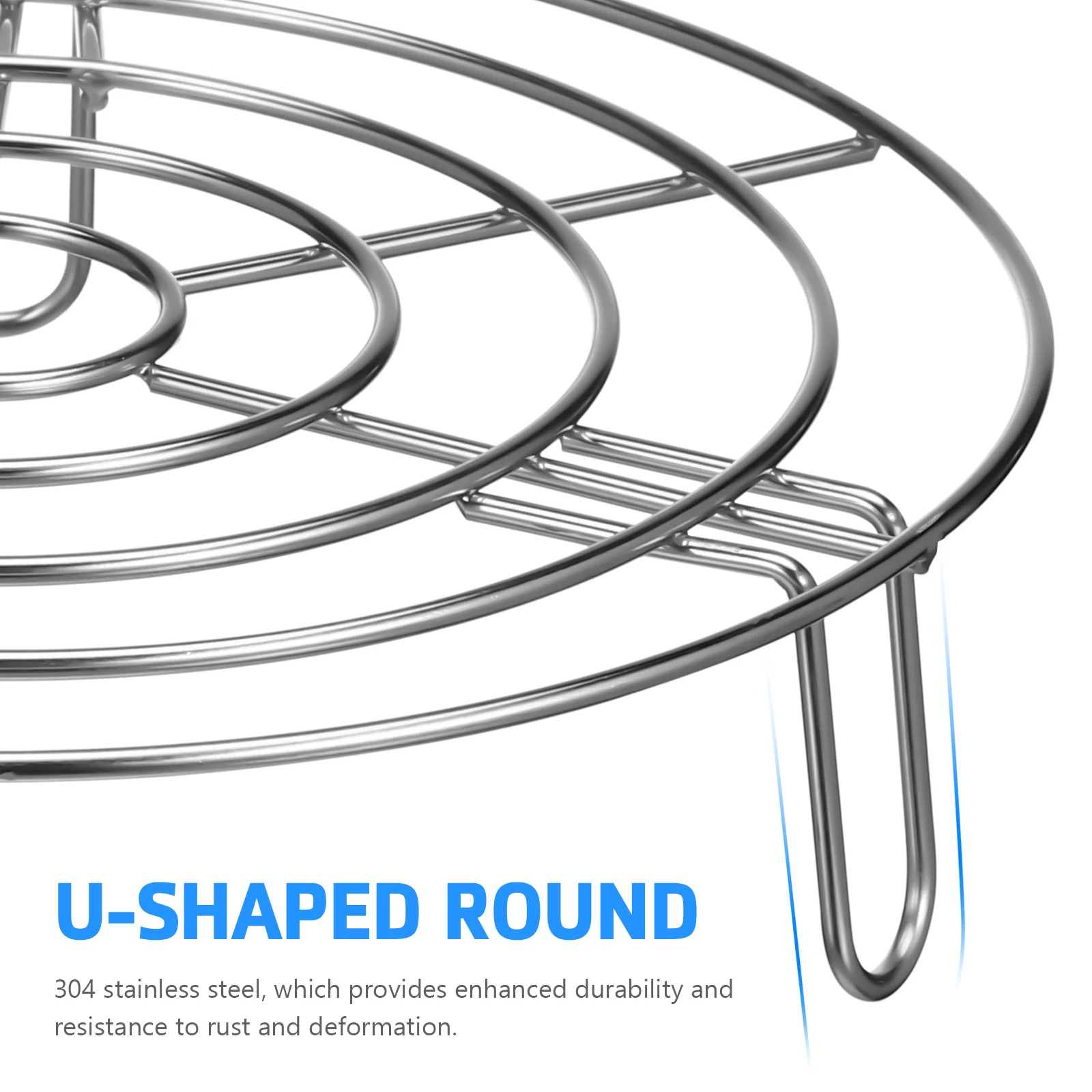 

2Pcs Steam Rack Stainless Steel Round Steaming Stand for Pot Stable Feet Steamer Basket Cooking Rack Pressure Cooker