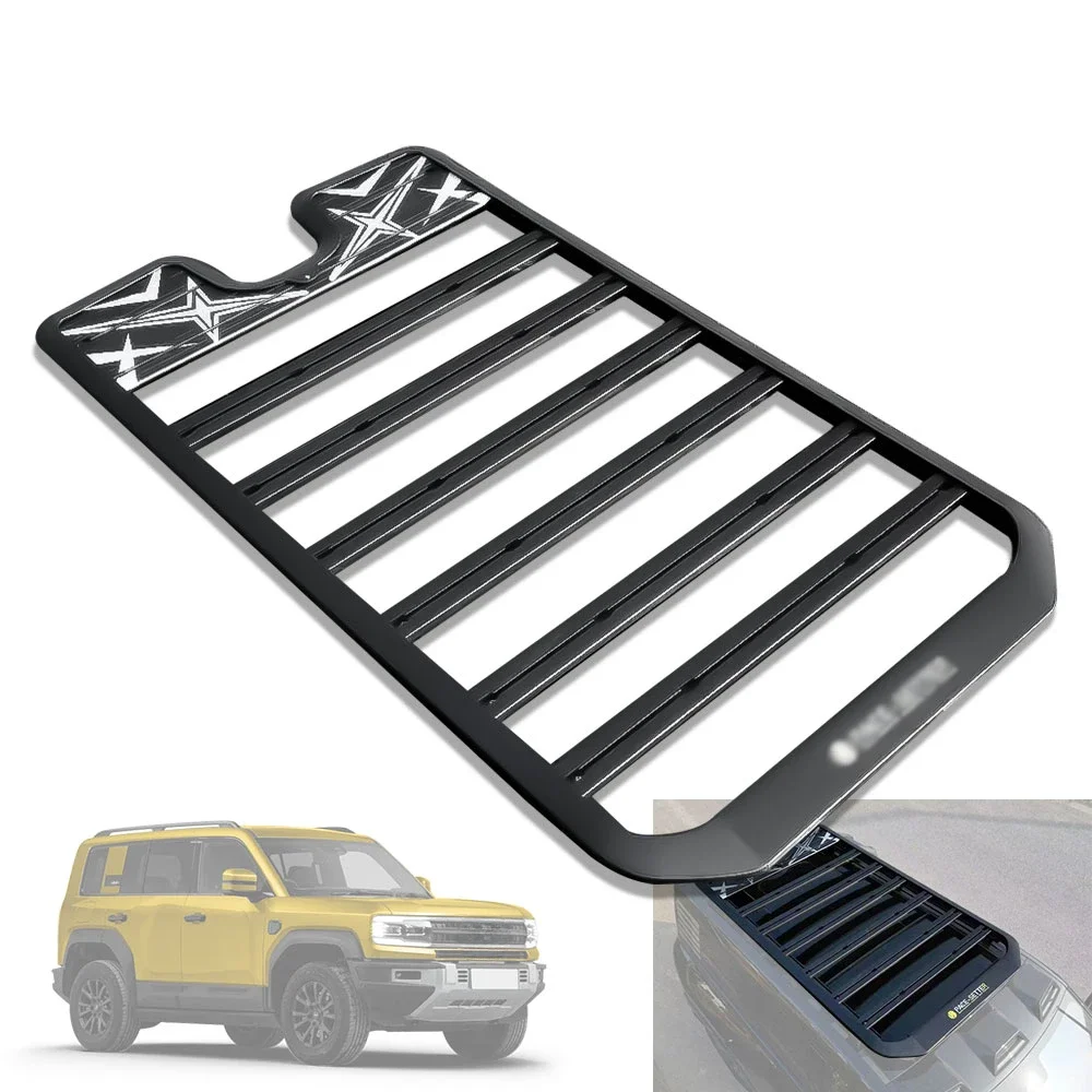 

Car Accessories Aluminium Roof Racks Flat Rooftop Cargo Carrier Ladder Luggage Roof Rack For BYD Formula Leopard 5