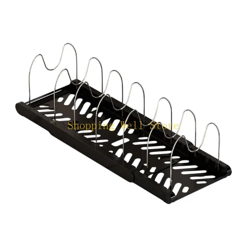 KX4B sob o gabinete Organizador armazenamento panelas montagem montagem rack expansível com 7 divisores