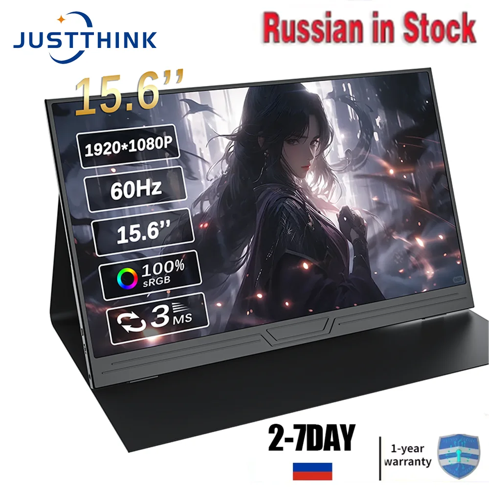 15.6Inch Portable Monitor Touch Protable Display 1080P 2K  60HZ 144HZ IPS Gaming Screen For Switch Ps4 Laptop Smartphone