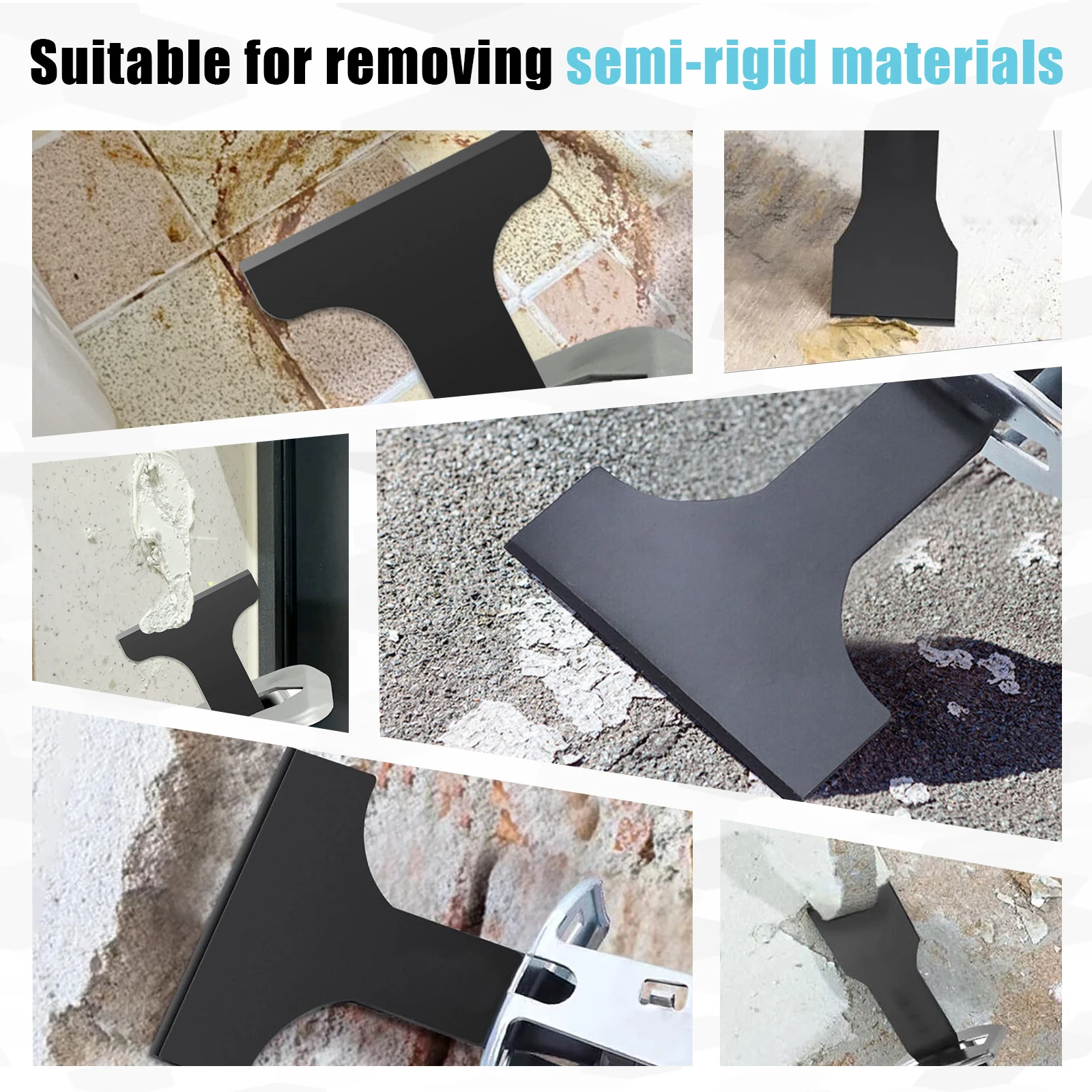 3Pcs Tile Cleaning Scraper Blade, Multi Tool Reciprocating Saw ,Tile Floor Removing Cleaning Scraping Tool 50/100/150mm Saw Blad