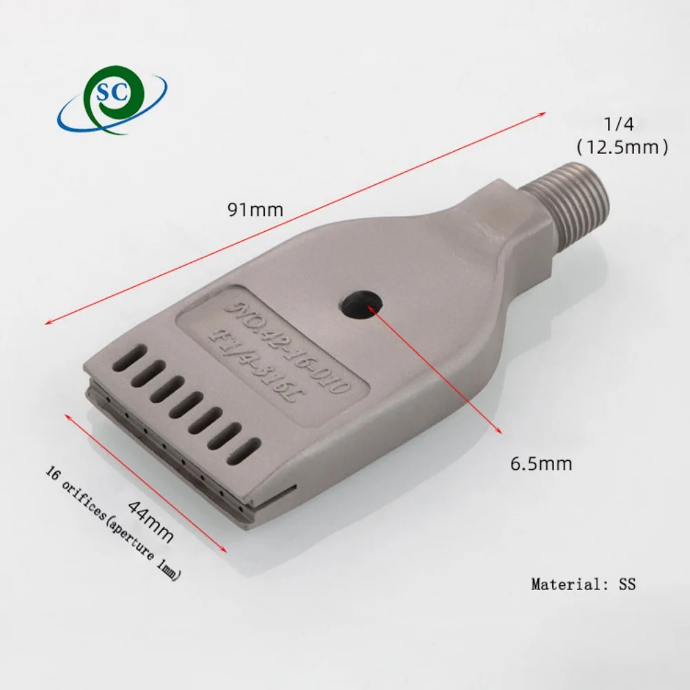 Windjet Nozzle Double-Row Air Curtain Blowing Compressed for purging Wind Blowing Air Knife Double Row Flow Control