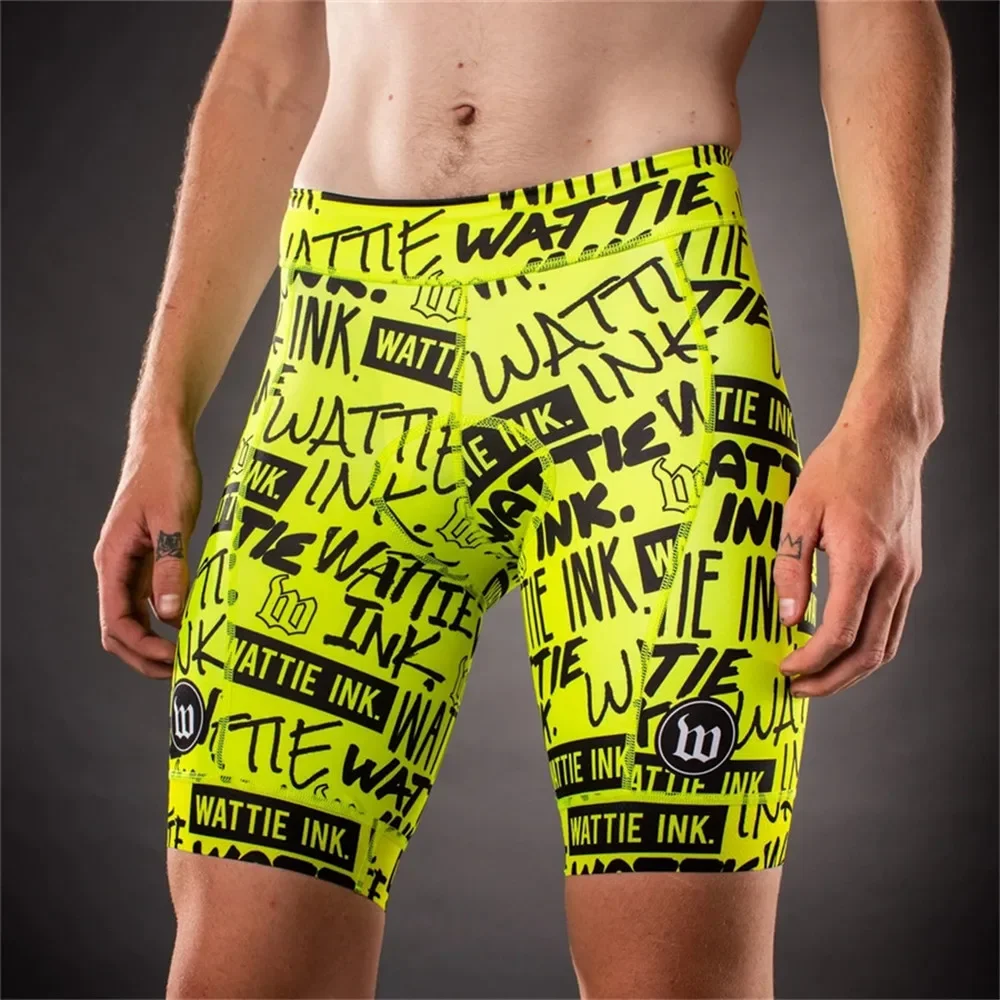

Wattie Ink Professionally Triathlon Mountain Bike Breathable Gel Padded Tights Shockproof Bicycle Long Pants Cycling shorts