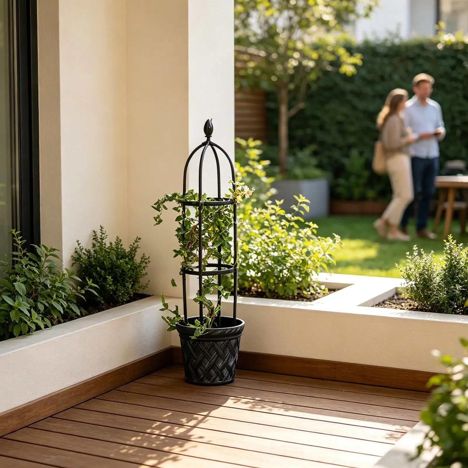 Obelisk Garden Trellis Tall Rustproof Rose Climber Rack Indoor Plant Trellis For Gardeners Hobbyists Growers Balcony Patio Deck