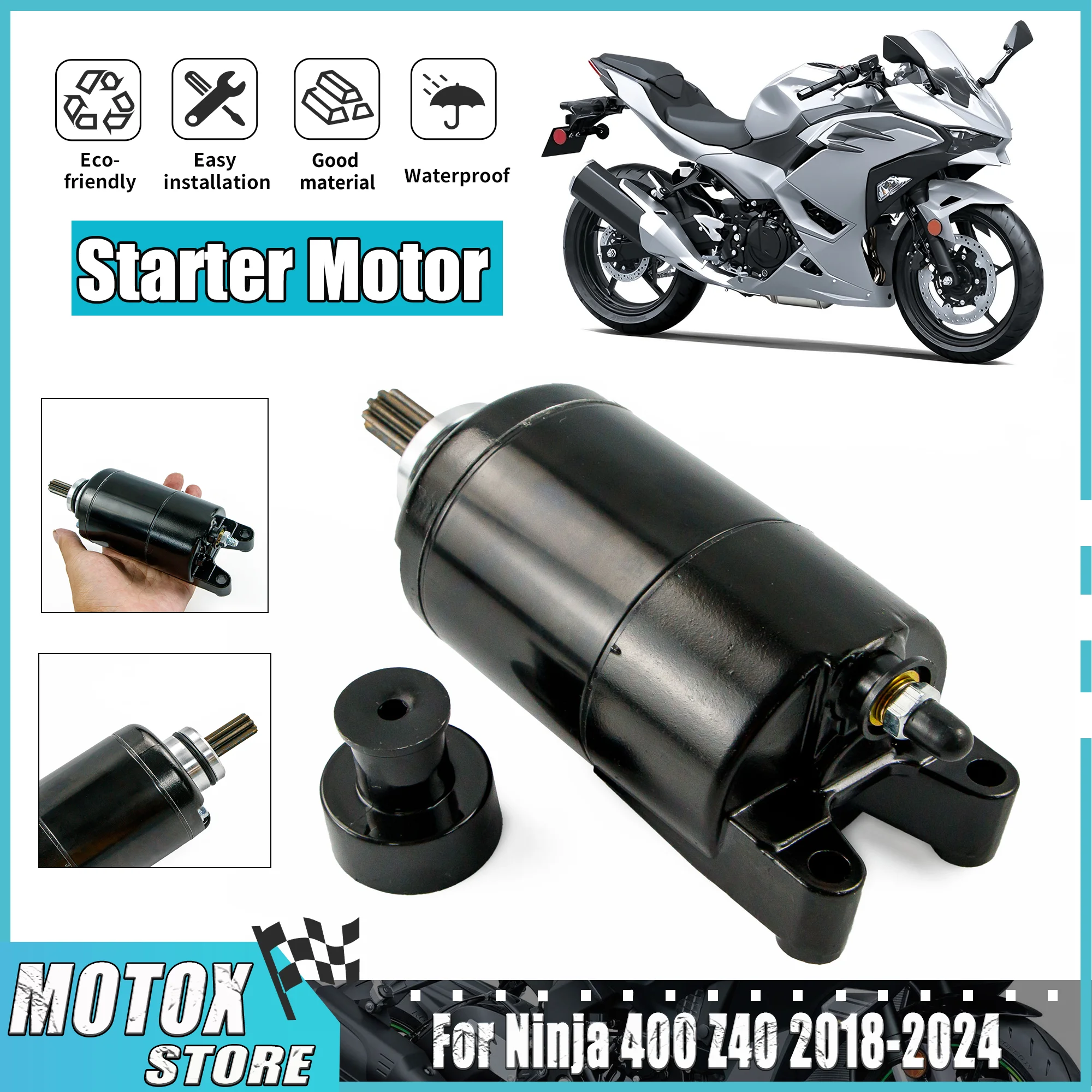 

Стартер двигателя мотоцикла, пригодный для 2018-2024 KAWASAKI Ninja 400 Z400 EX400 Ninja400 EX 400 Z400 2023 2022 2021