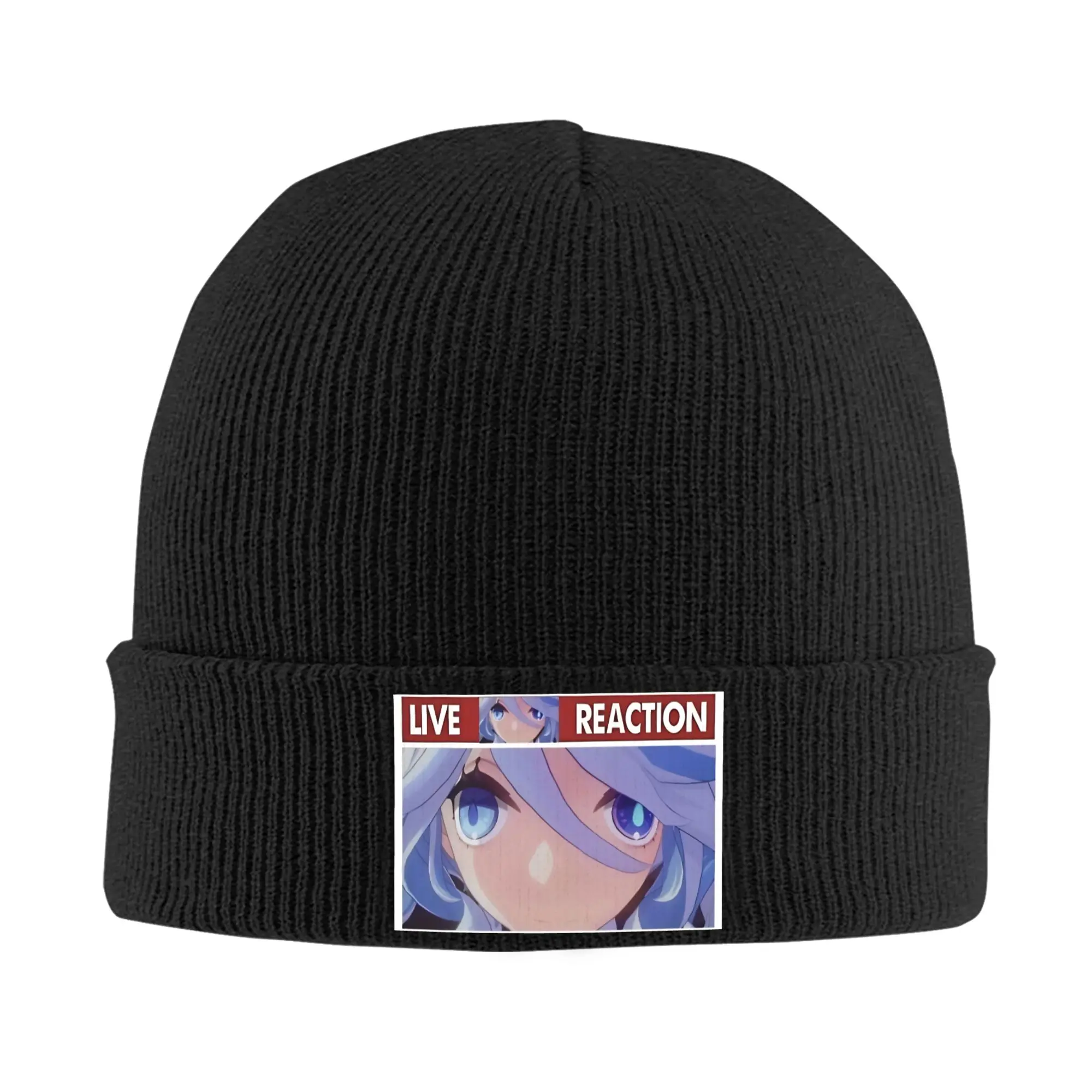 Furina Live Reaction Hat Autumn Winter Beanie Baggy Genshin Impact Game Caps Unisex Acrylic Knitted Caps