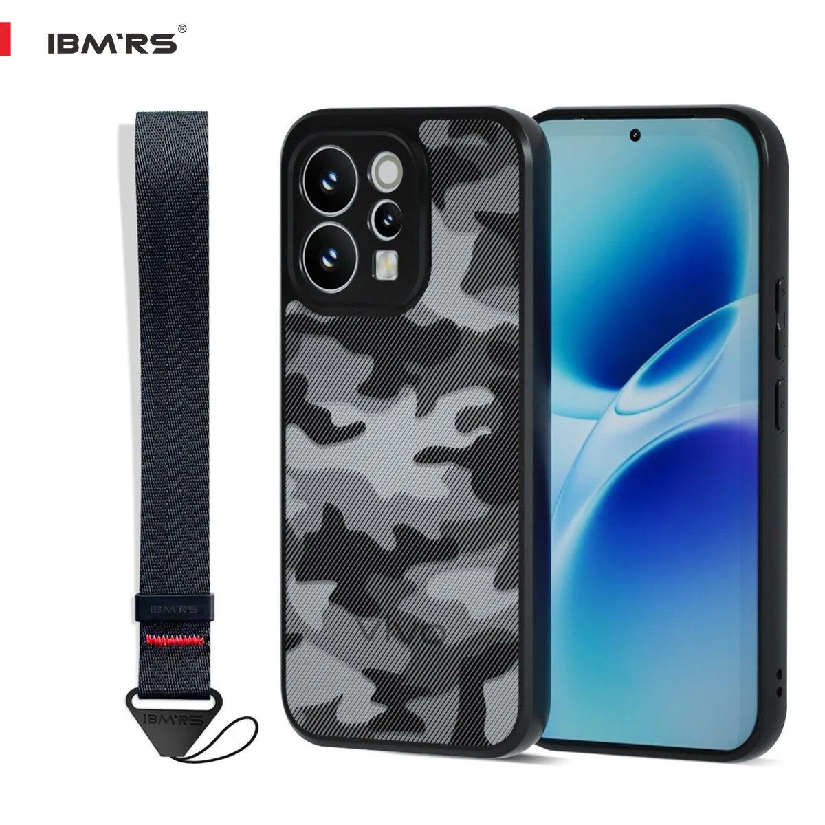 

For VIVO V70/S50 Case, 2-in-1 Shockproof Cover with Anti-Lost Wrist Strap, Heavy Duty PC+TPU Dual Layer Protection Phone Armor