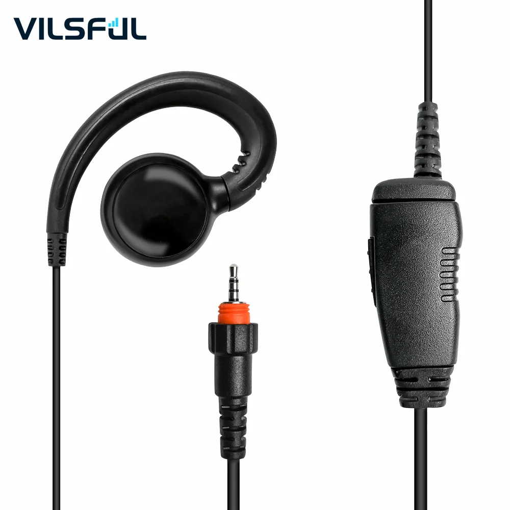 1 Pin G Shape Headset Two Way Radio Swivel Earpiece with In-Line Mic and PTT for SL2K CLP1010 CLP1040 CLP1060 HKLN4487