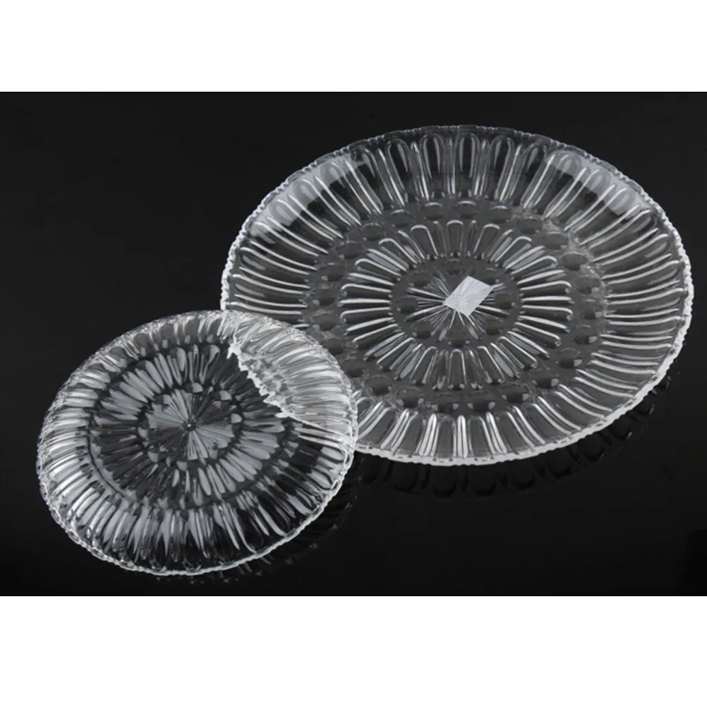 25x25cm Clear Acrylic Serving Dish for Fruit Dessert Drop Resistant Strong Transparent Artistic Machine Wash Safe Festive Tray