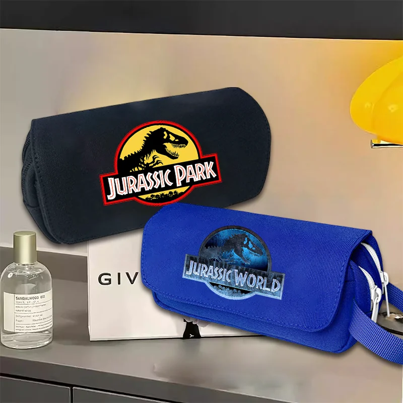 Jurassic Parks Canvas Pencilcase Fashion Printed Back To School Pencil Bag Stationary Storage Pouch Coin Birthday Gifts Pen Bags