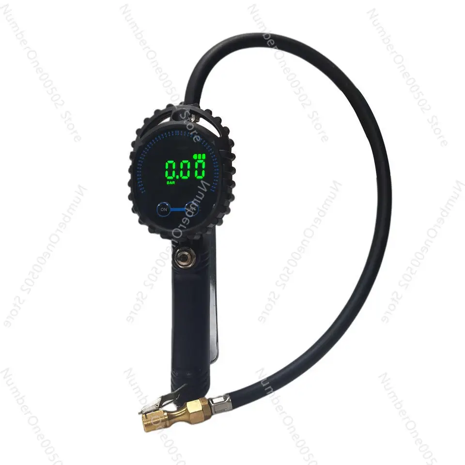 Digital Display Grip Tire Pressure Gun Inflatable Rod Car Tire Pressure Monitoring Meter Tire Pressure Gauge Pneumatic Tool