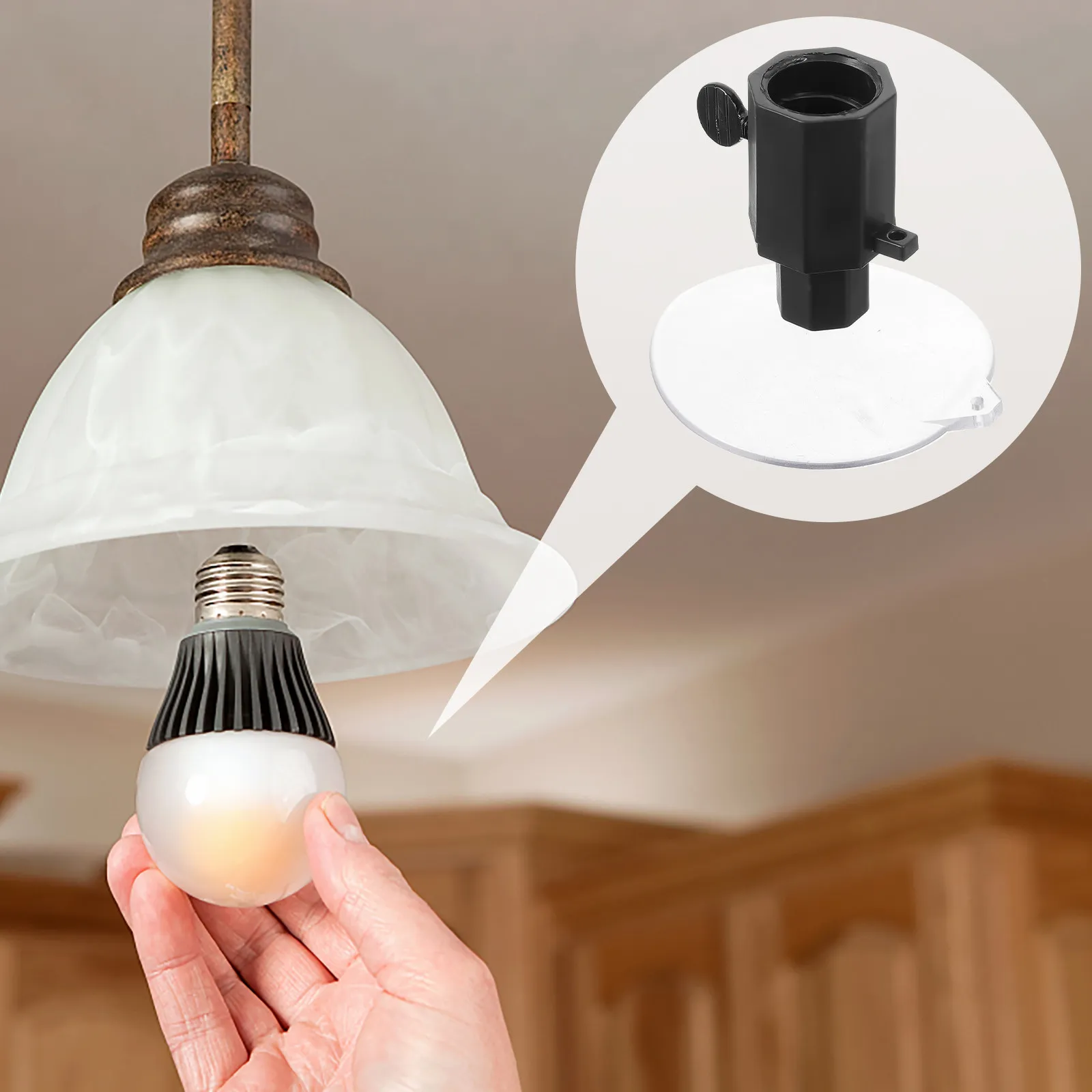 

Light Bulb Changer for High Ceilings Heavy Duty Metal Bulb Grab Tool Small Lightweight Easy Storage Indoor Outdoor LED