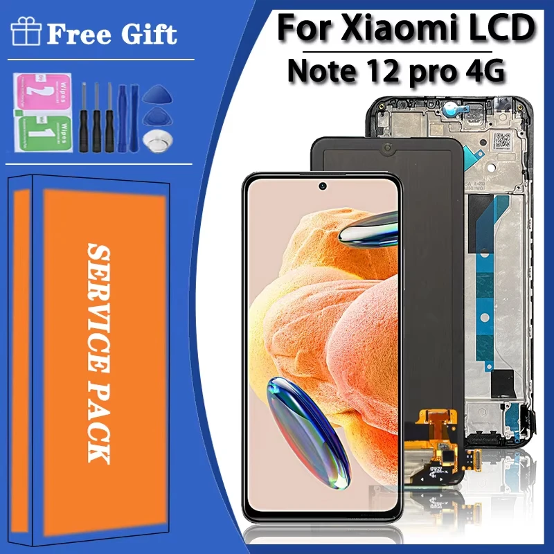 6.67“AMOLED For Xiaomi Redmi Note 12 Pro 4G LCD Display Touch Screen Digitizer Assembly Replacement ‎2209116AG LCD