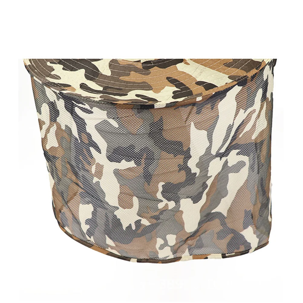 

Camouflage Sun Hat Earth Yellow Breathable Lightweight Outdoor Activities Neck Flap Fishing Hiking Camping Uv Protection Wide