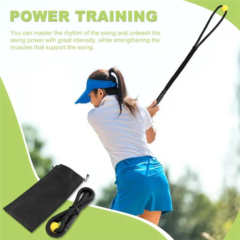 

AZ-Golf Swing Training Aid, Rope Trainer Equipment Improve Swing Speed Lagging Rhythm, Golf Warm-Up Exercise For Strength