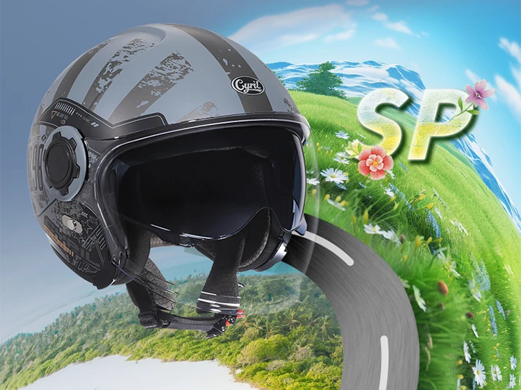 Modular Motorcycle Helmet Full Face Open Face Retro Helmets DOT ECE APPROVED CYRIL OP12A Capacete De Moto Masculino