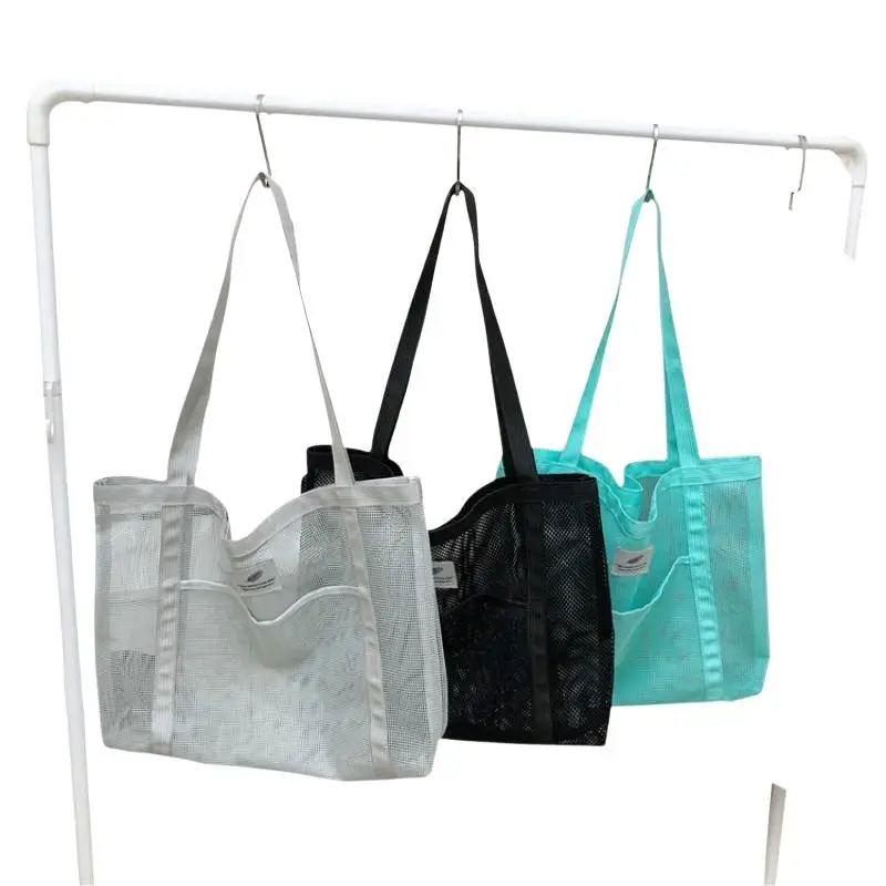 Transparente Mesh-Umhängetasche für Damen, Modische Tragbare Handtasche zum Einkaufen, Reisen, für den Strand, Netz-Tasche – Detail 10