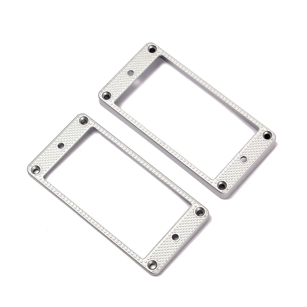 

8pcs Pickup Frame Set Silver Curved Mounting Rings For Plate Ring For Guitar Electric Guitar Humbucker Cover Plate