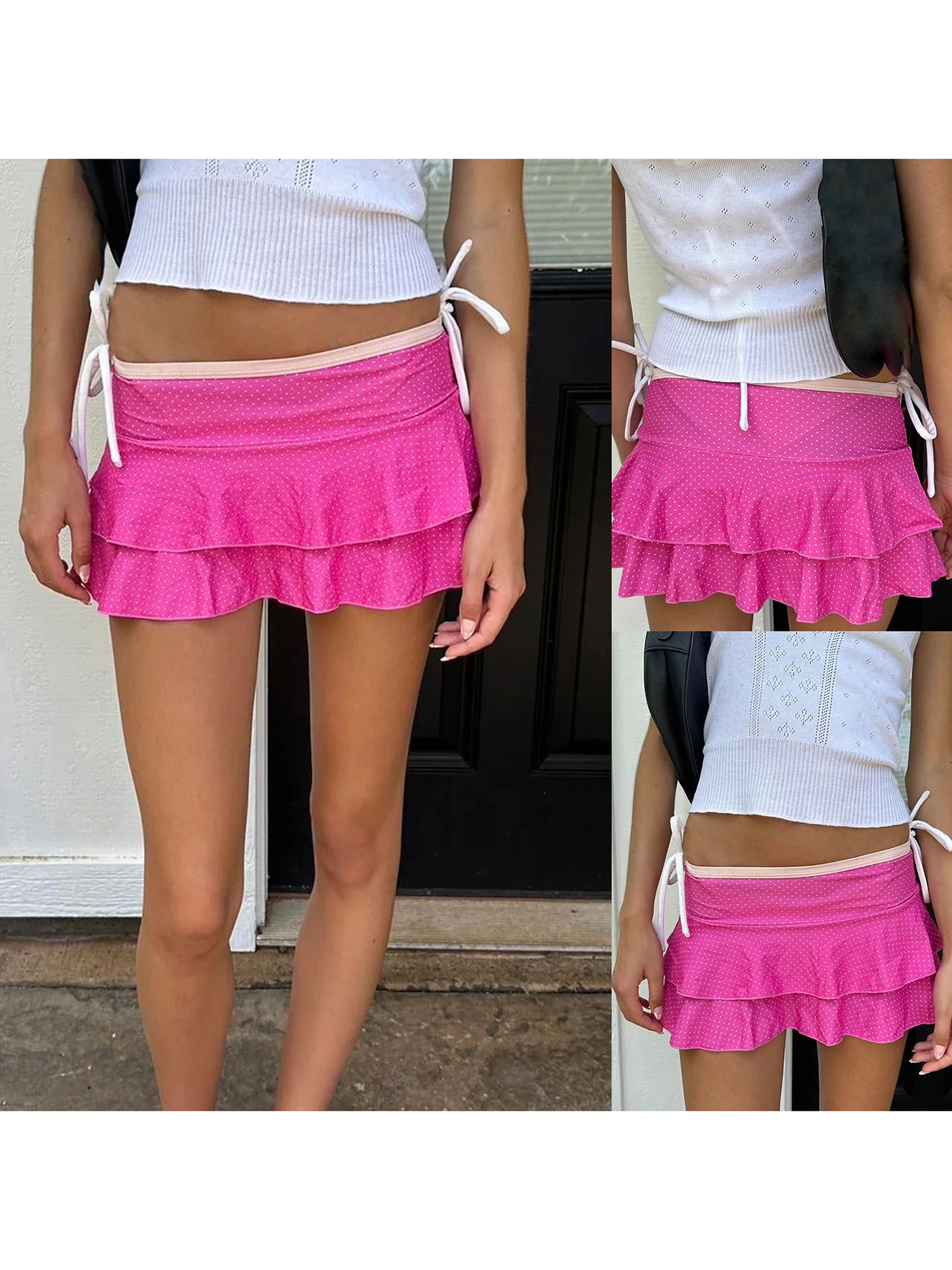 Elegante gonna longuette a trapezio con stampa floreale per donna Gonne vintage a pieghe a vita alta al ginocchio con tasche