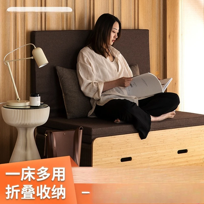 Folding sofa bed single office nap chair small apartment hidden simple storage multi-function bed