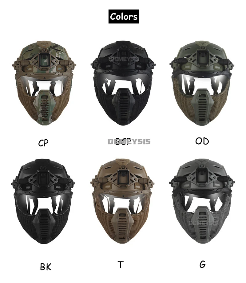 Casco táctico Wendy 3.0 con máscara para airsoft y paintball - imagen 3