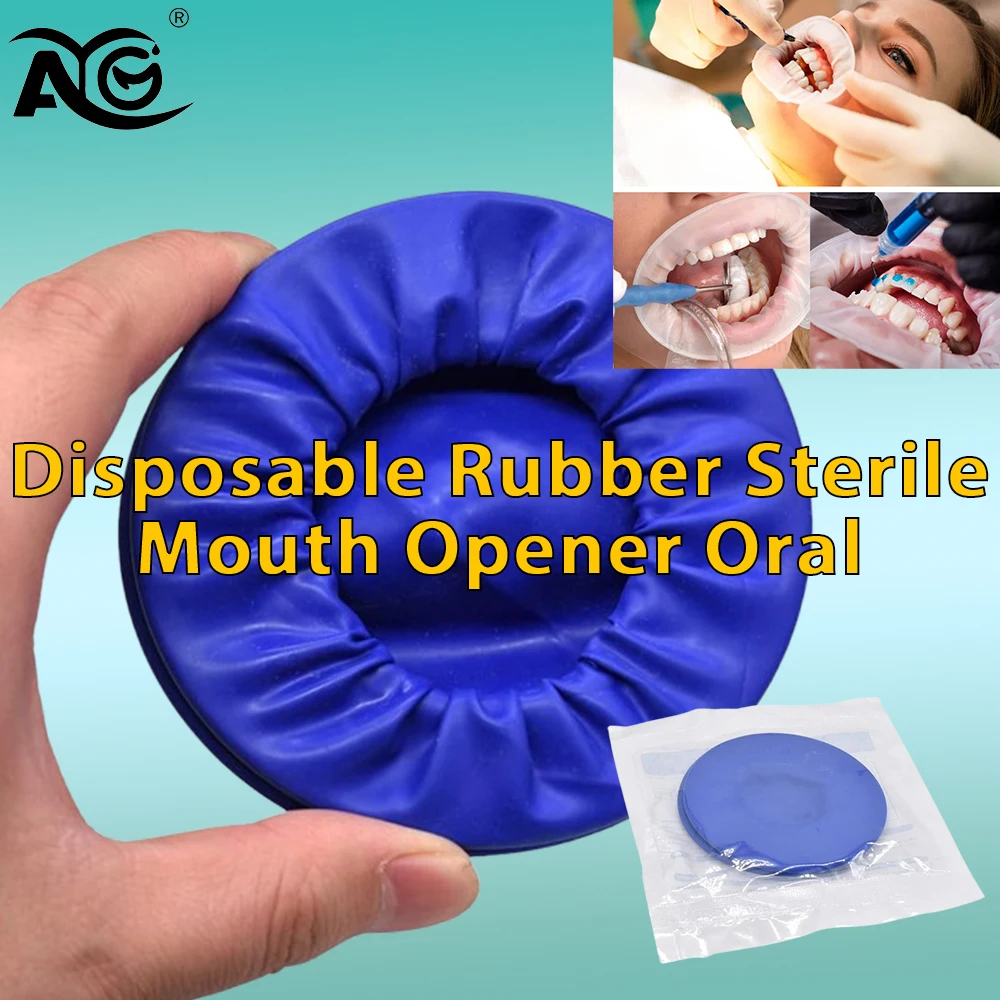 

AG 10Pcs Dental Rubber Disposable Sterile Mouth Opener Oral Cheek Retractor Expander Rubber Barrier Dentistry Teeth Tools