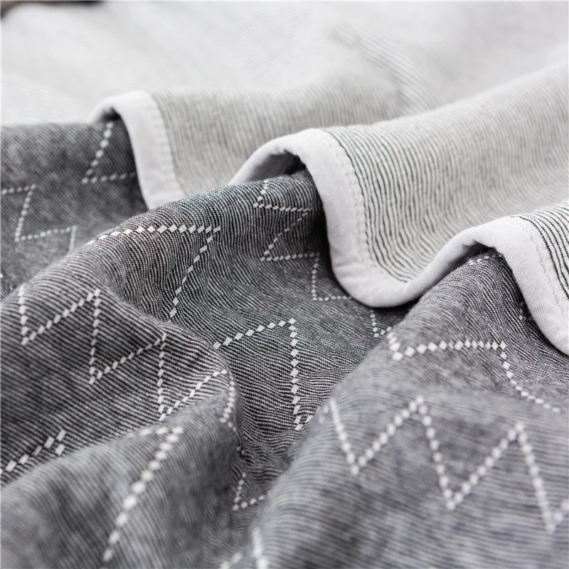 Nordic style simple ripple air conditioner is super soft and breathable Tianzhu cotton summer quilt thin