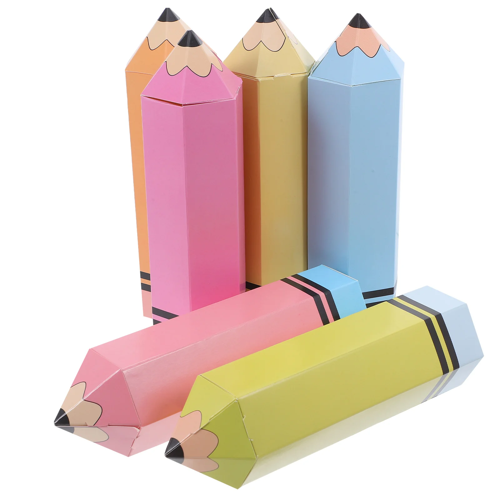 

12 Pencil Gift Box Pencil Shaped Candy Box Classroom Party Favor Paper Gift Perfect for Children's First Day of School Student