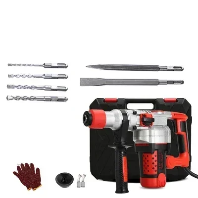 220V,Rotary Hammer Impact Drill Set 2200W Multi-Function Electric Hammer/Drill/Electric Pick 4 IN1 Electric Concrete Perforator.