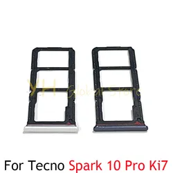 For Tecno Spark 10 Pro Ki7 Sim Card Slot Tray Holder Sim Card Repair Parts